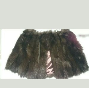 Vintage Brown Mink Fur Stole Wrap Cape Shawl Mink